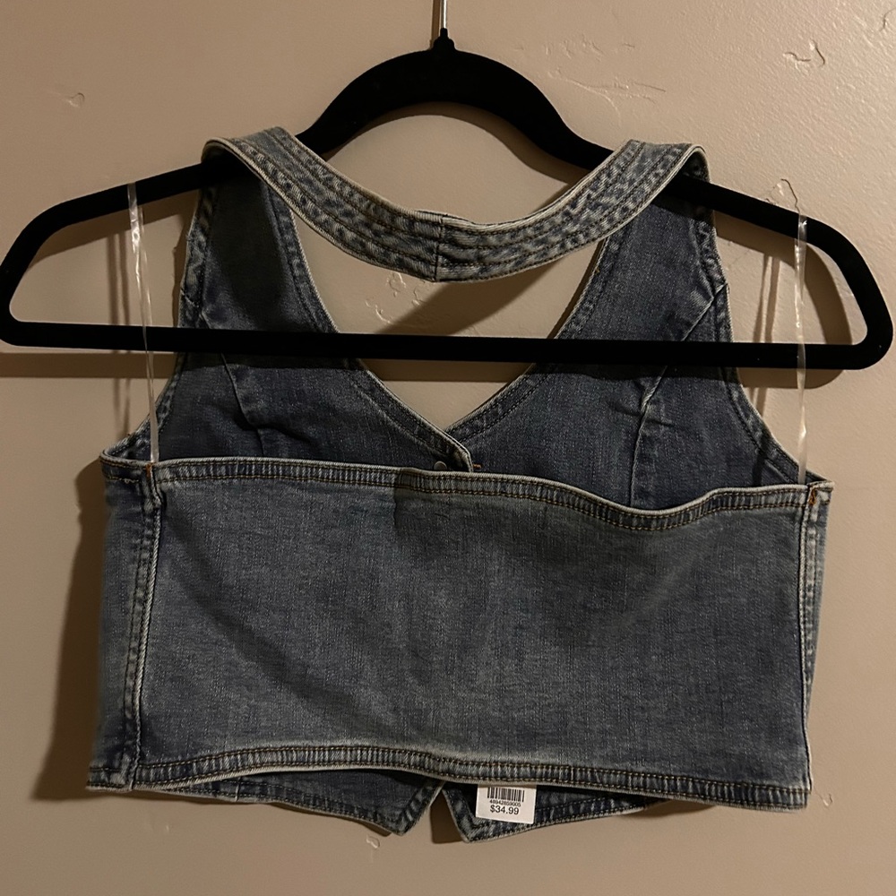 Denim Halter Top - Picture 2 of 4